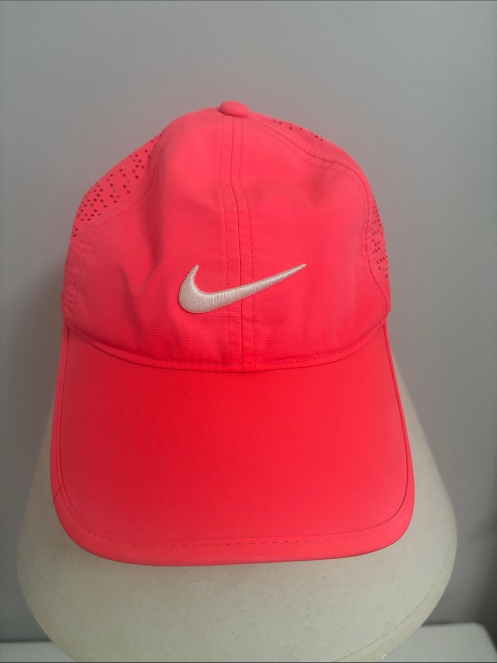 Nike Hot Pink Performance Baseball Cap with White Swoosh